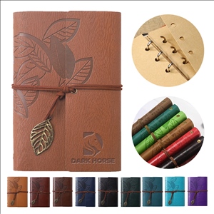Vintage PU Leather Plain Blank Pages Journal Notebook